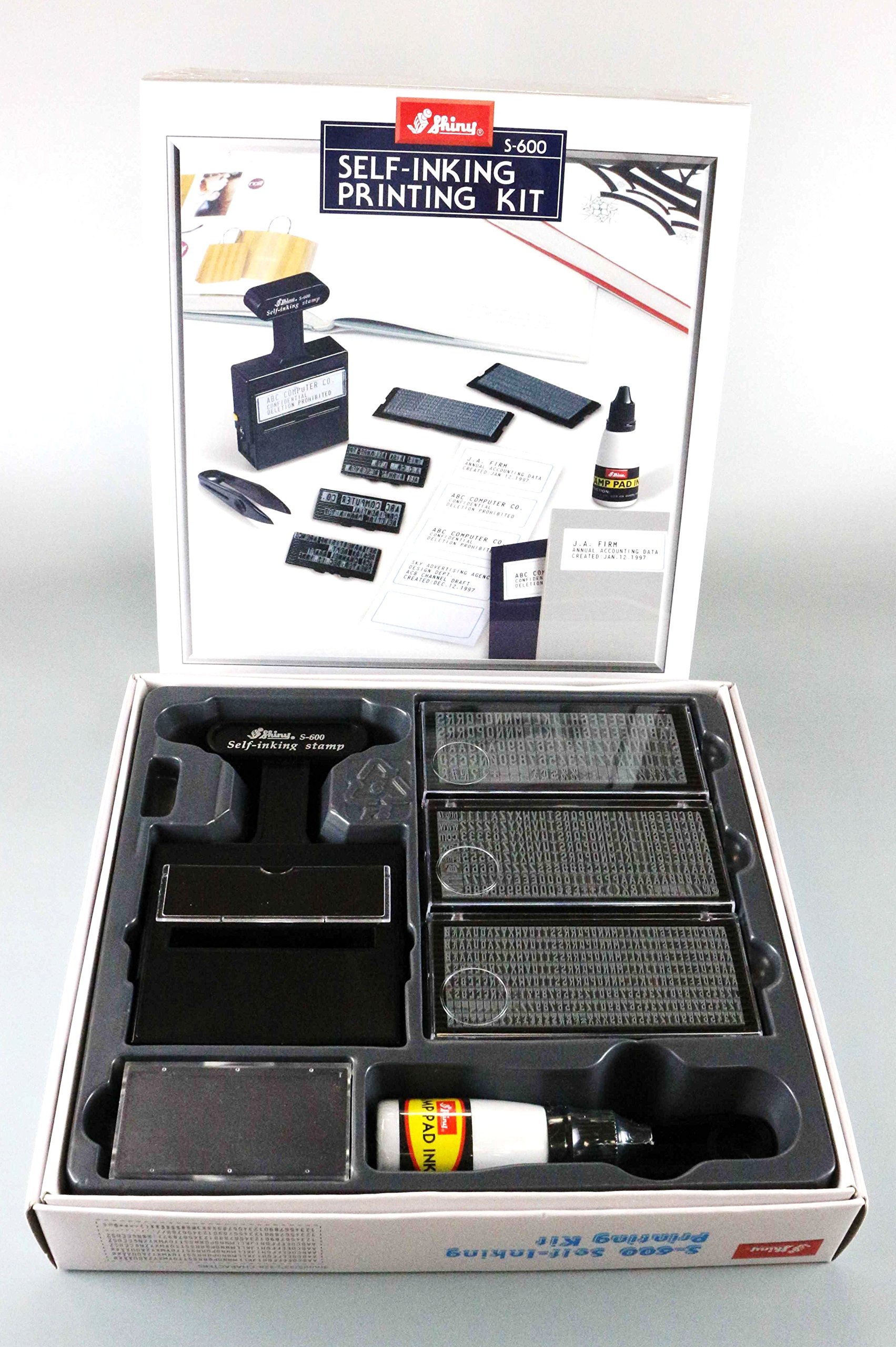Shiny Rubber Stamp SelfInking Printing Kit Self Making S600 Buy