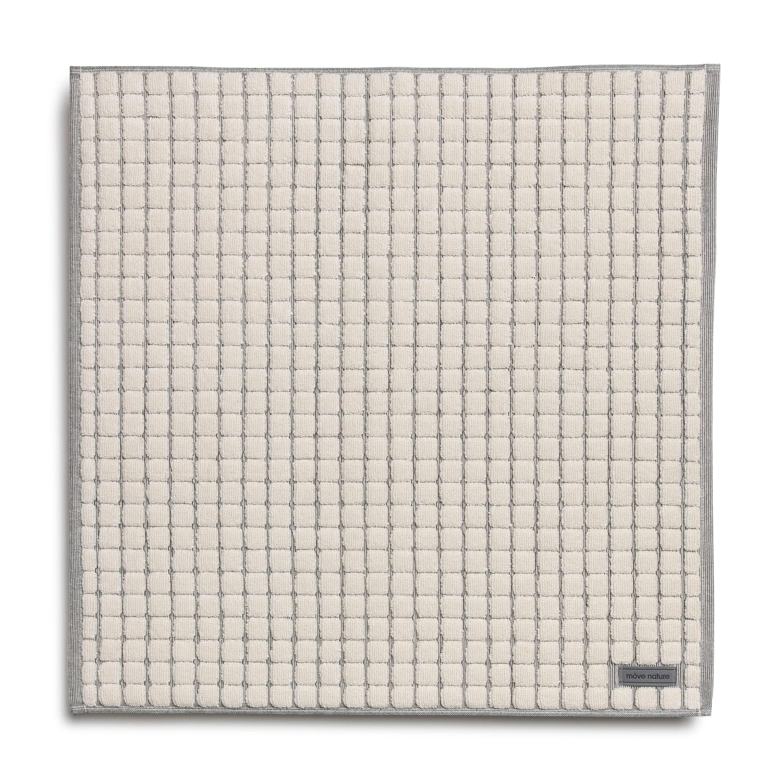 Möve Eden bath mat 60 x 60 cm, 100% cotton, nature/black