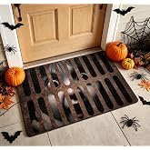 Halloween 3D Illusion Girls Drain Doormat，Scary Visual Trap Funny Welcome Mat, Non Slip Waterproof Front Door Rug, Indoor Outdoor Entrance Front Porch Patio Yard Horror Floor Mat(19.7 inx31.5 in)