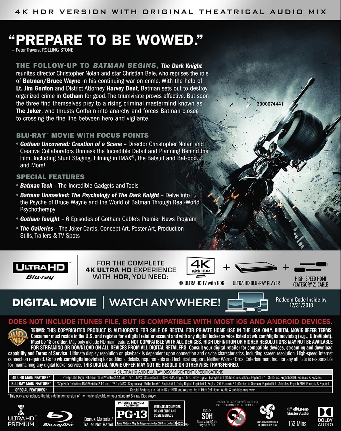 The Dark Knight Trilogy 4k Test
