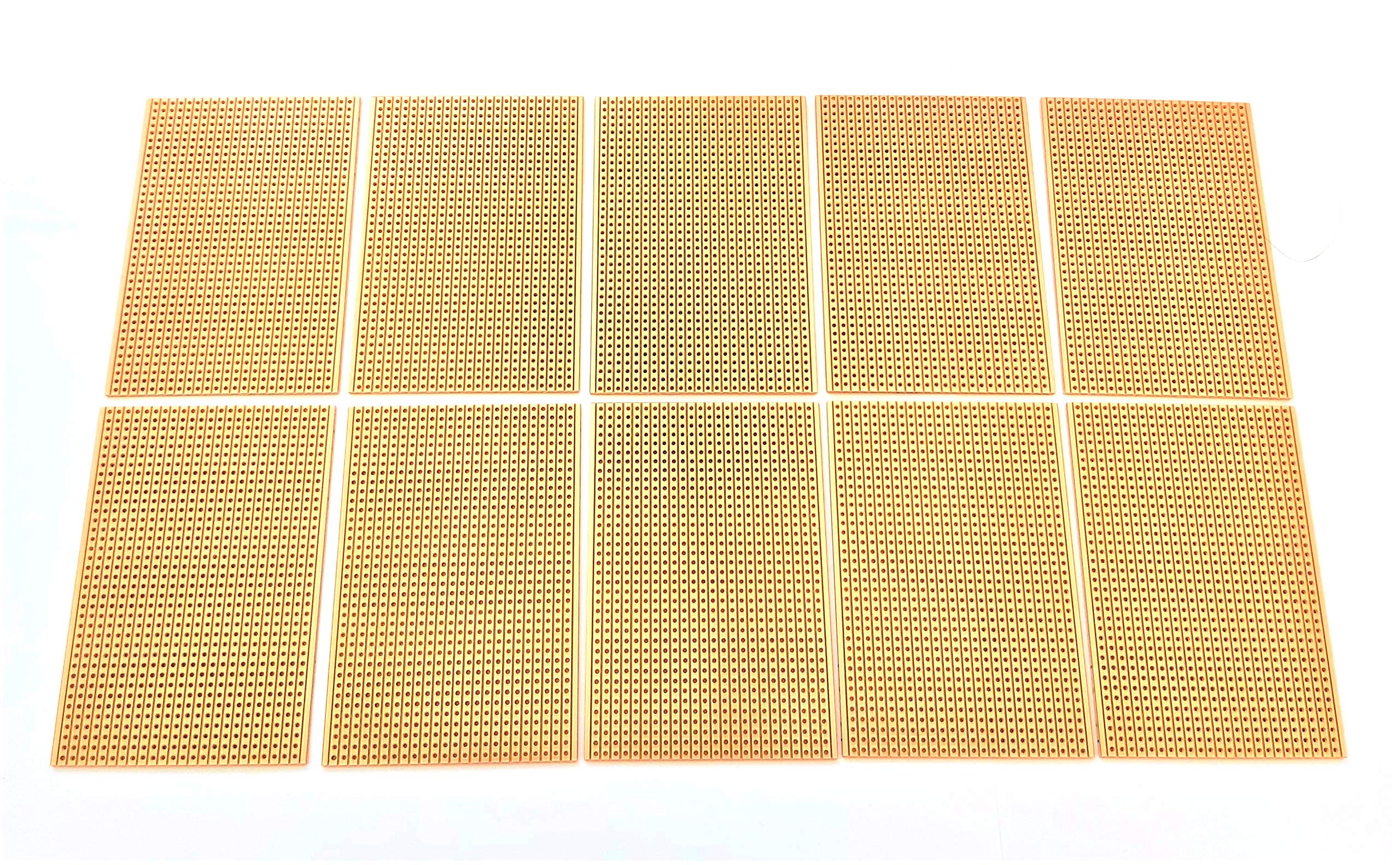 Rk Education Copper Veroboard/Stripboard for PCB Prototyping - Medium 64x95mm, Pack of 10