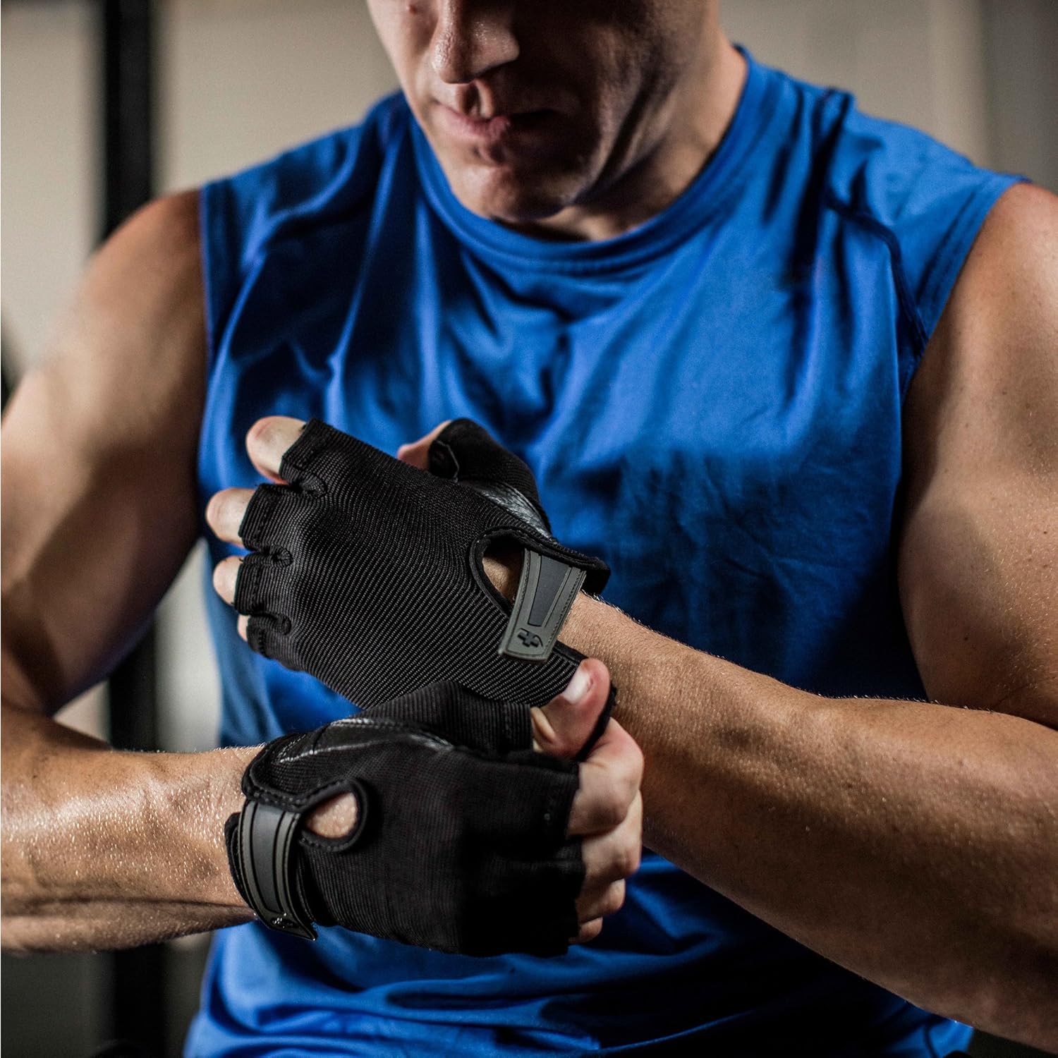 Harbinger Power Non-Wristwrap Weightlifting Gloves with StretchBack Mesh and Leather Palm (Pair), Black, Large, Large (Fits 8 - 8.5 Inches) : Exercise Gloves : Sports & Outdoors