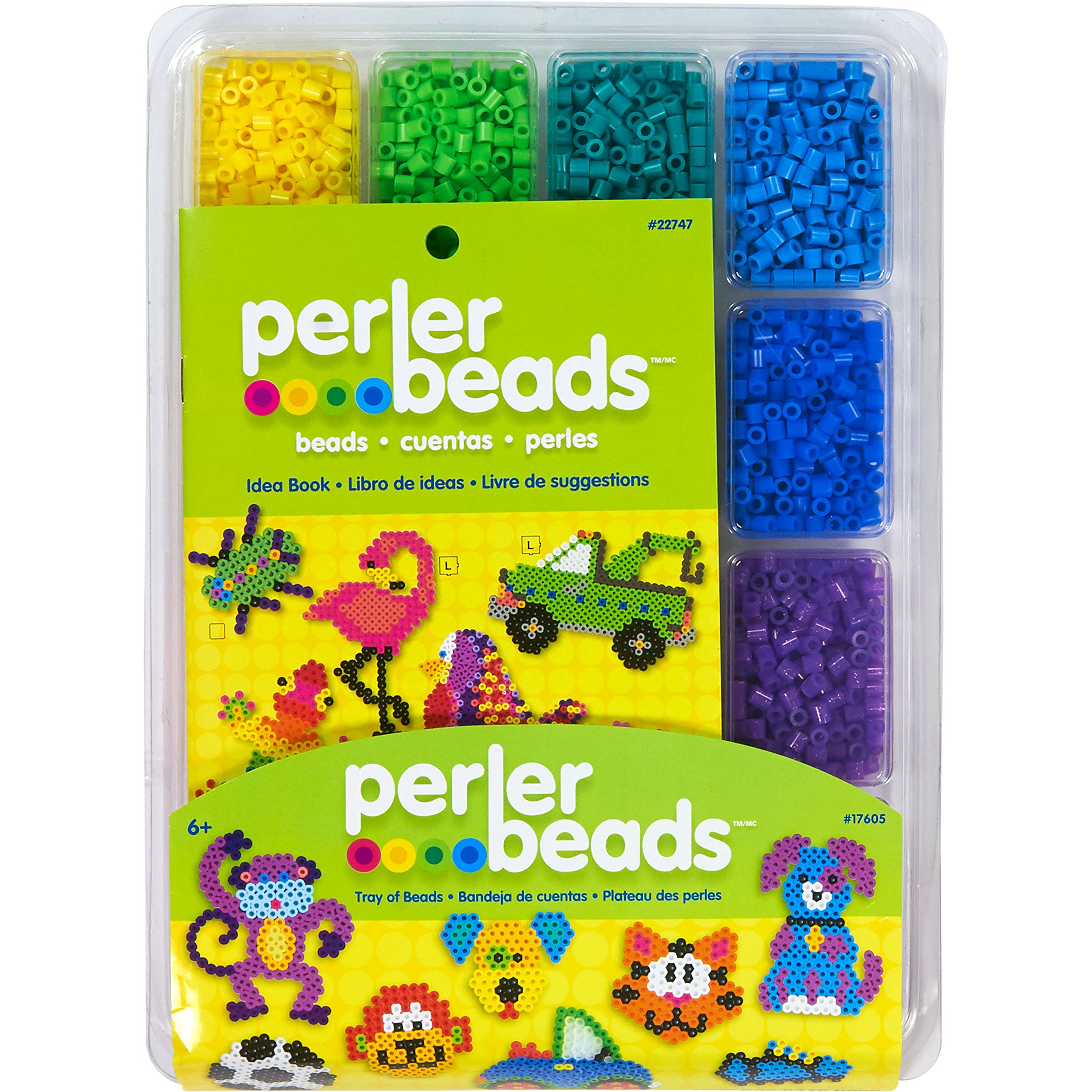 Perler Beads Assorted Fuse Beads Tray for Kids Crafts with Perler Bead Pattern Book, 4001 pcs