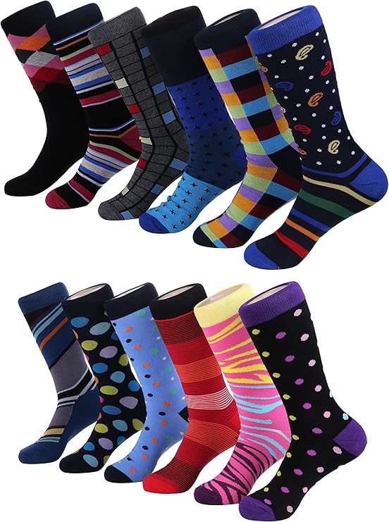 Marino Avenue Herren Socken Baumwolle bunt gemustert 12erPack