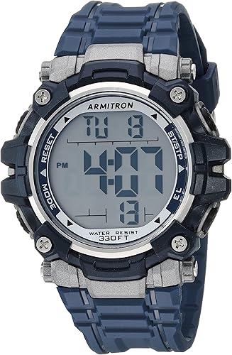 navy blue digital watch