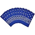 Vamqor 12pcs Bandana for women and men 100% Cotton Custom Fashion Paisley Design Multifunctional Outdoor Square Handkerchief