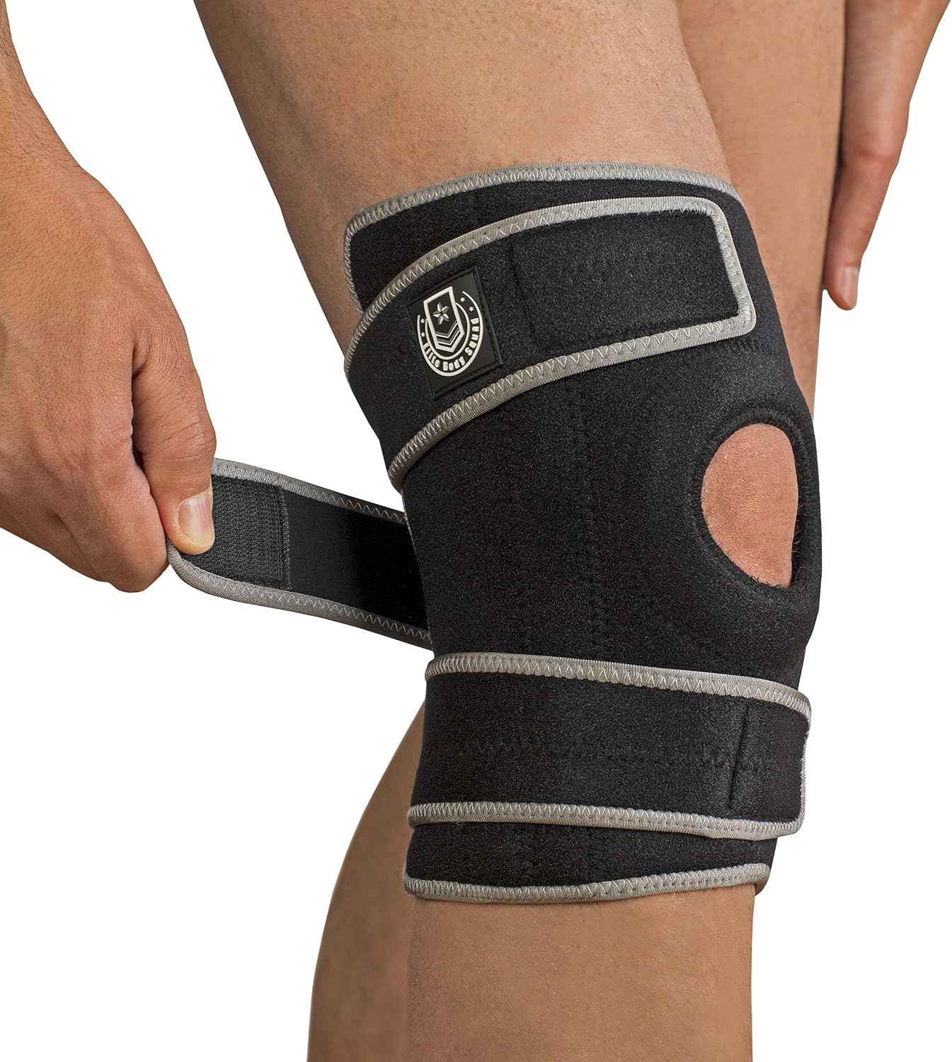 Elite Body Squad Knee Support Adjustable Neoprene Knee Brace, for Rehab Sports, Injury Protection, Knee Pain