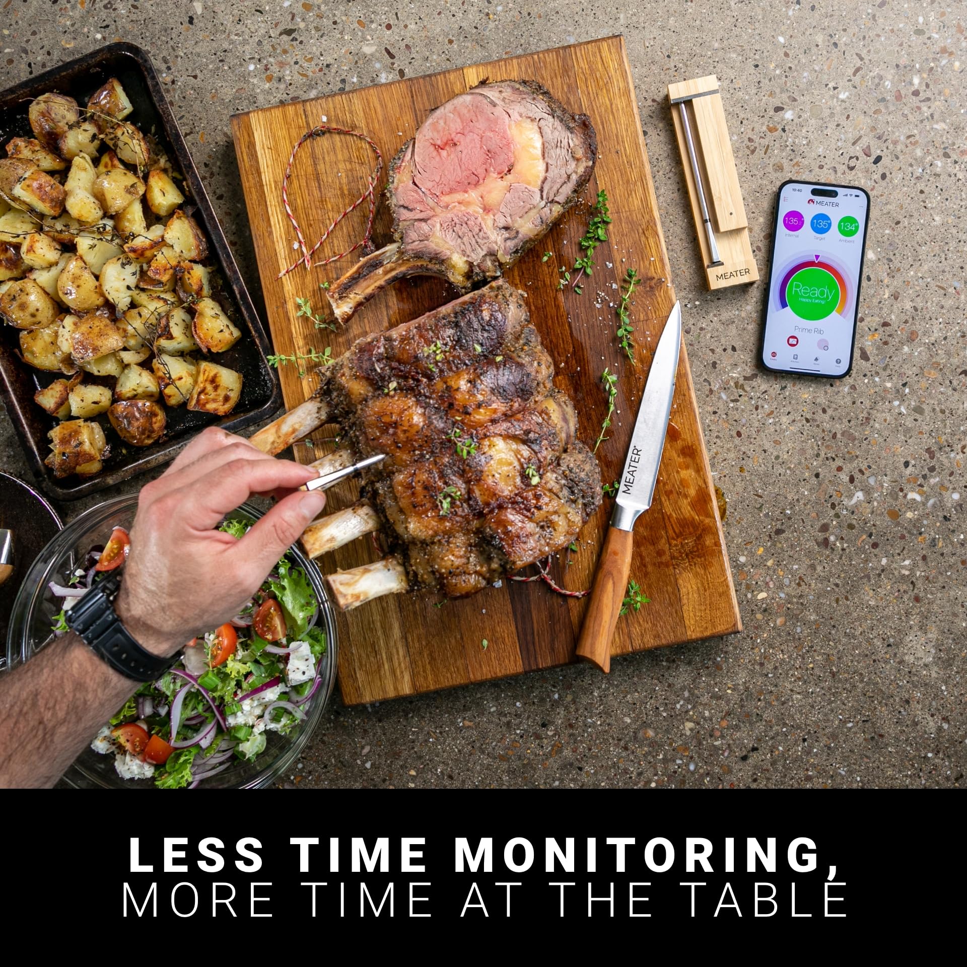 MEATER Pro: Smart Bluetooth Wireless Meat Thermometer Digital | 1000°F Heat Resistance | Long Range | Certified Accuracy | BBQ, Oven, Grill, Smoker, Air Fryer, Deep Fryer