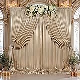20x10ft Thick Champagne Glitter Backdrop Curtain