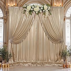 20x10ft Thick Champagne Glitter Backdrop Curtain