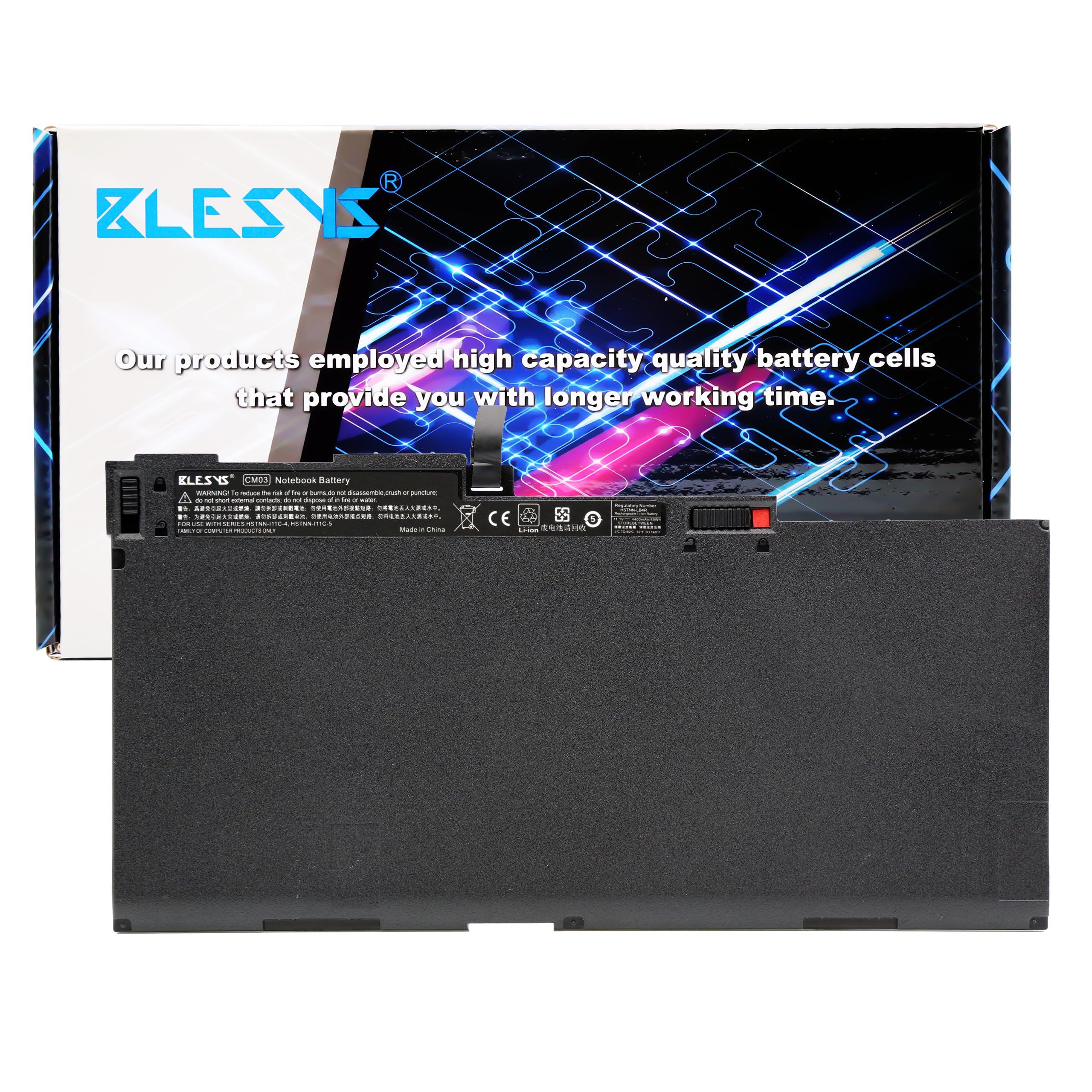 BLESYS CM03XL Laptop Battery for HP Spare 717376-001 EliteBook 840 850 845 855 740 745 750 755 G1 G2 ZBook 14 15u Series CM03 CO06 CO06XL CM03050XL 716723-271 716724-421 Notebook (11.1V 50Wh)
