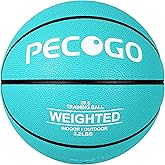 PECOGO Size 6/7 Weighted Training Basketball (2.2/3/3.3 lbs) - Heavy Indoor/Outdoor Basketball for Dribbling, Passing, Rebounding & Skill Development