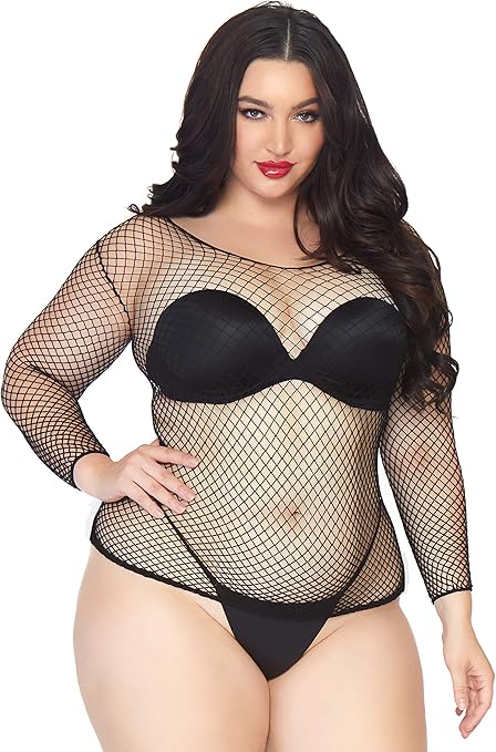 plus size fishnet hoodie
