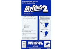 E. GERBER Mylites 2 Mil Comic Book Standard Size 7 1/4" x 10 1/2" Plus 1-1/2" Flap Pack of 50