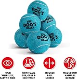 The Dog's Balls Dog Tennis Balls Blue Medium 6-Pack Non-Abrasive Felt view 6
