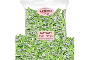ZEESKEIT Repackaged Laffy Taffy Sour Apple Chew Candy 2 Lb, Individually Wrapped Chewy and Tangy, Easter, Birthdays
