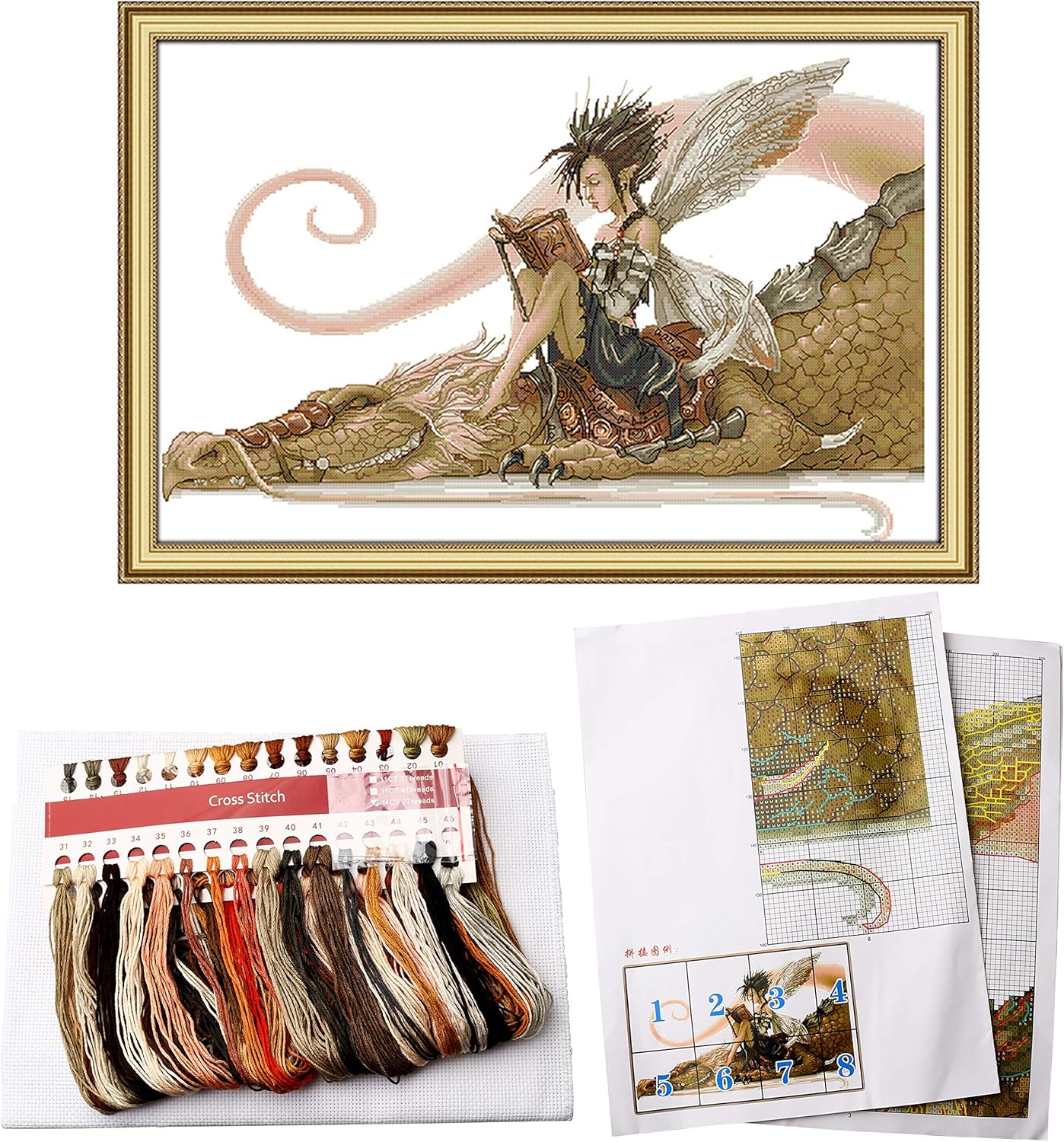 Cross Stitch Kits, DIY Handmade CrossStitching Beginners Embroidery Kit Cross Stitch Kits for