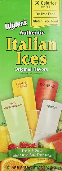 Wyler's italian ices - kiwi/Raspberry/Lemon/Orange crиme (072392988082)