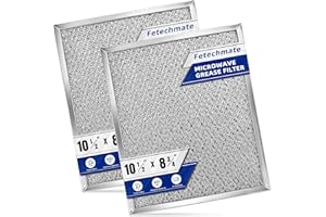 Range Hood Filter 97006931-10.5 x 8.75 INCH Range Filter fit Br-oan Nu-tone Range Hood S97006931 Aluminum Grease Filter Replace BP29, 88150, 99010121-2 PACK by Fetechmate