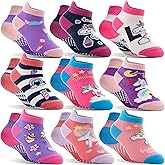 Welwoos Baby Girls Boys Toddlers Grips Socks Kids Non Slip Anti Skid Ankle Cotton No Show Socks with Grippers