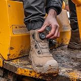 DeWalt Lander BOA Waterproof Work Boots Nubuck Leather UK10 Stone view 2