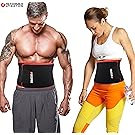 Waist Trimmer Ab Belt Trainer for Faster Weight Loss. Includes FREE Fully Adjustable Impact Resistant Smartphone Sleeve for iPhone 7 and iPhone 7 Plus