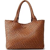 Queenoris Shoulder Bags for Women, Fashion Purses and Handbags Top Handle Vegan Leather Shopper Satchel Large Travel Tote Bag