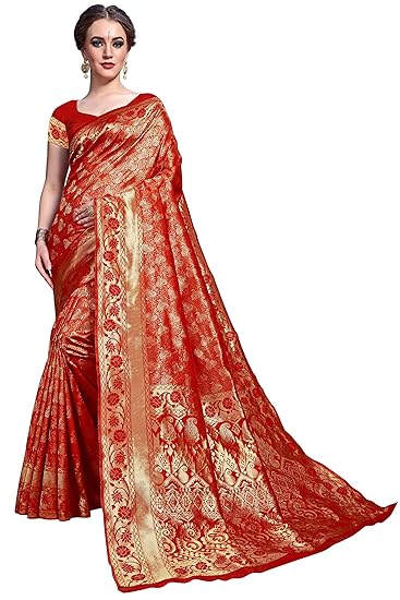 Womens Kanchipuram Art Silk Saree