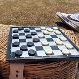Jaques of London Magnetic Travel Chess & Draughts Set Folding Board Storage view 6