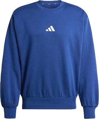 Sweatshirt Feelcozy Fleece Essentials Masculino, Azul Escuro/Branco, XXL