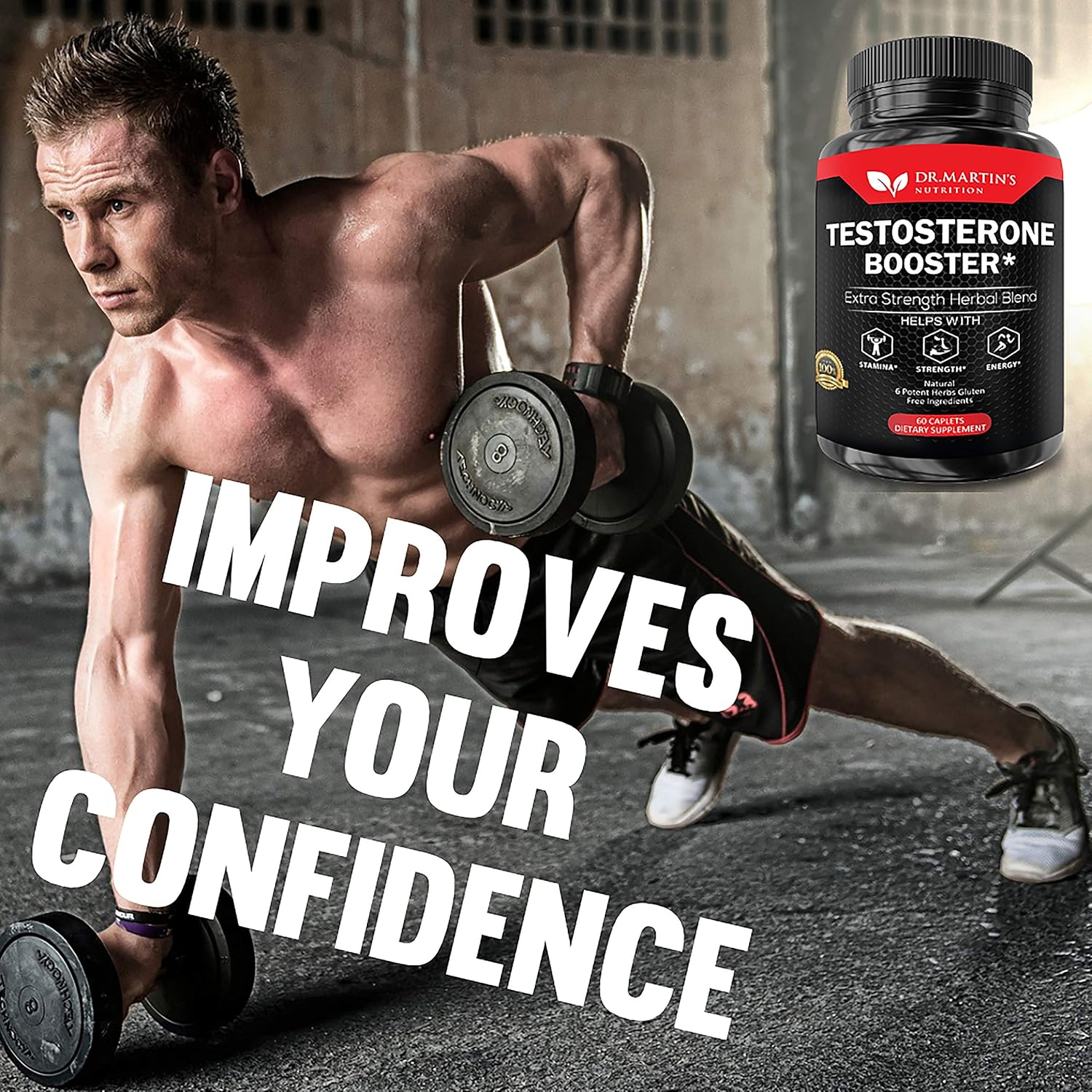 Extra Strength Testosterone Booster - Naturally Boost Your Stamina, Endurance, Strength & Energy for Men & Women - Burn Fat & Build Lean Muscle Mass Today: Health & Personal Care