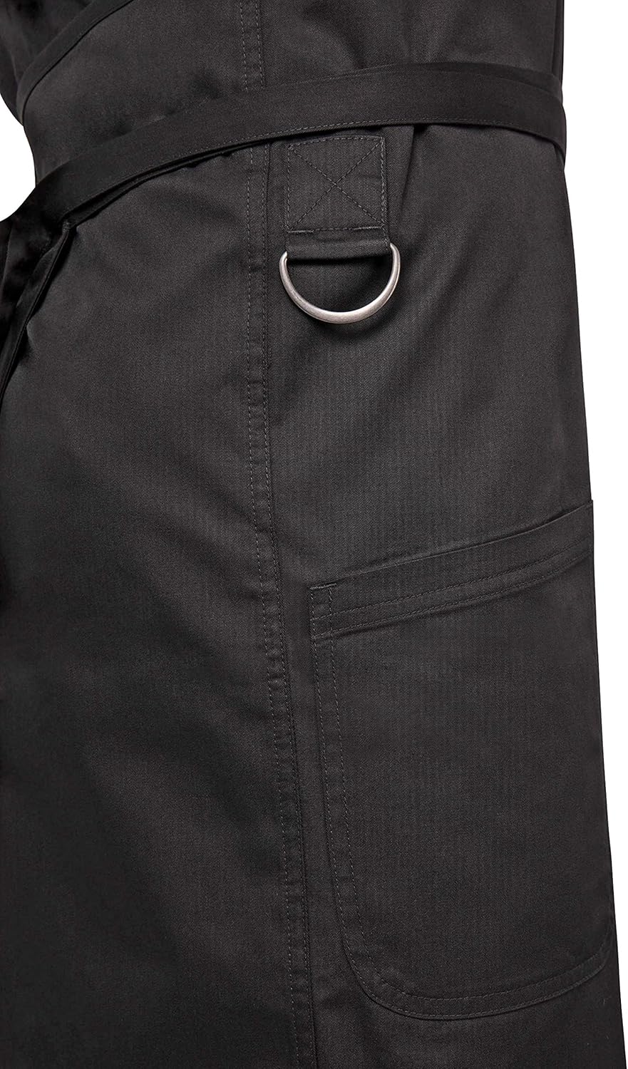 Chef Works Men's Brio Chef's Bib Apron, Black, 40"L x 43"W: Clothing
