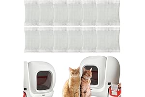 TeurWone 12 Pack Activated Charcoal Filters Refills for PuraMax Automatic Litter Box, Pet Odor Eliminator for PuraMax Self-Cleaning Cat Litter Box