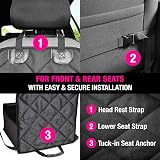 AHUKU Dog Car Seat with Seat Belt and Anti-Collapse Padded Sides view 4