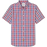 Dubinik® Mens Short Sleeve Button Down Shirts Soft Breathable Summer Vintage Regular Fit Lightweight Men's Casual Shirt
