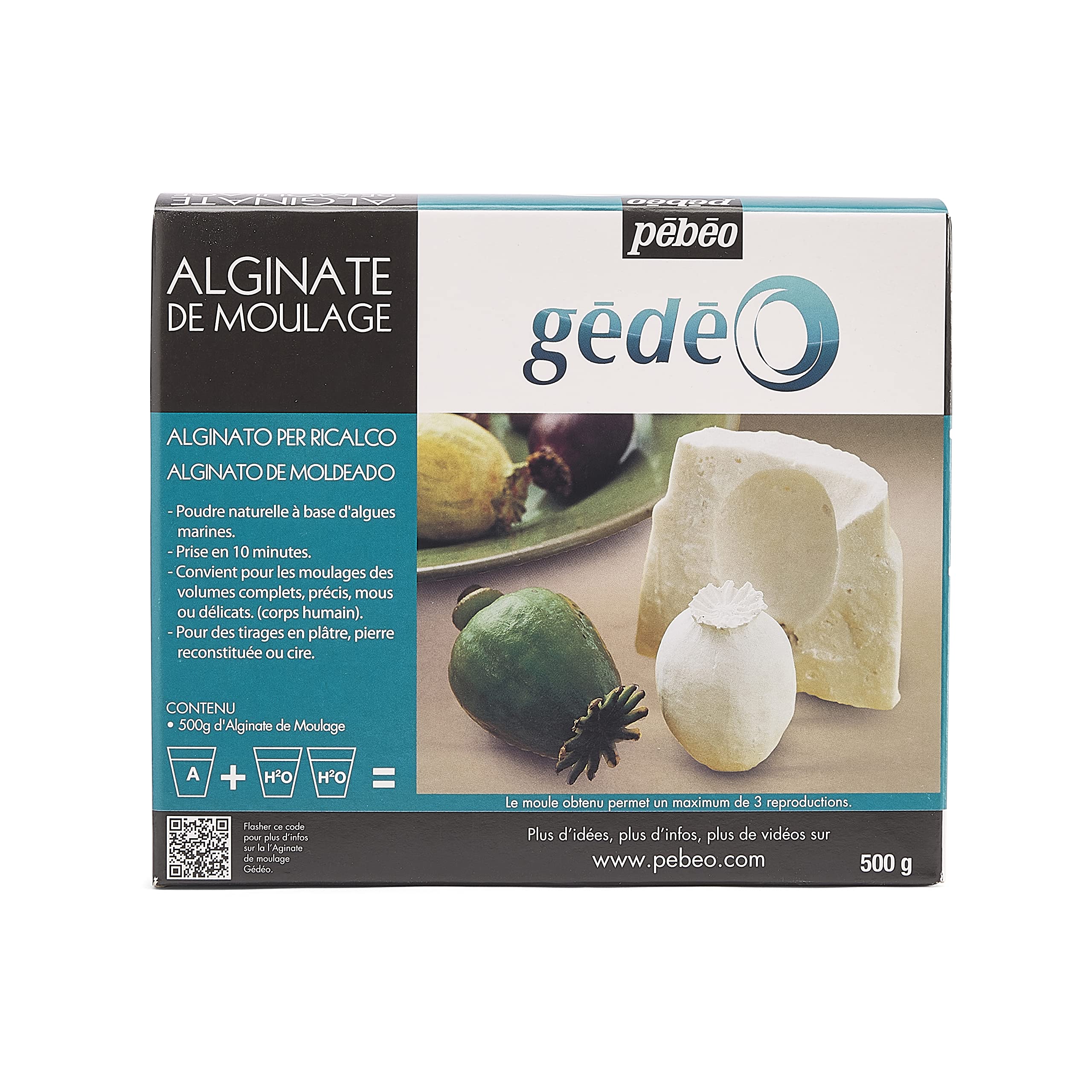 Pebeo GEDEO Alginate 500 g - Natural, QPA310, White
