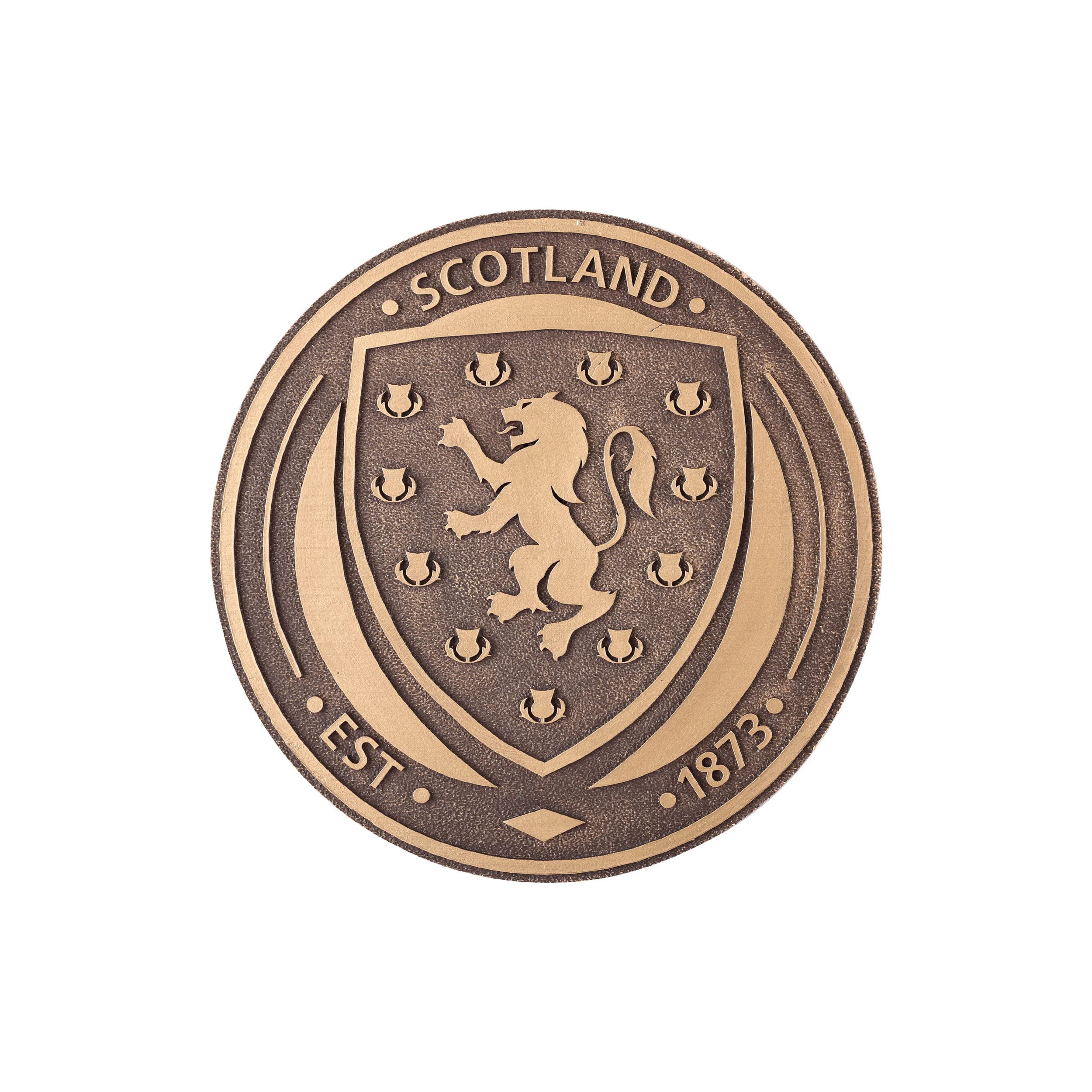 FOCO Official Scotland FA Bronze Effect Football Crest Wall Sign