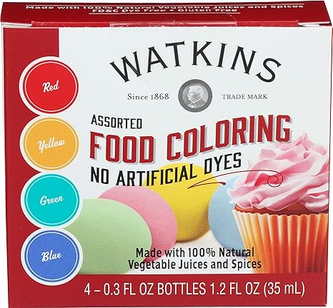 Amazon Com J R Watkins Food Coloring Assorted 4 Count Grocery Gourmet Food
