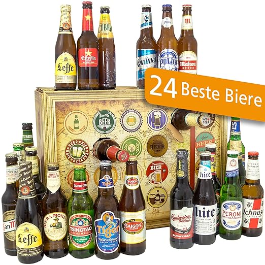 Bieradventskalender Welt 2018 - Bierkalender Alkohol - Biergeschenke für Männer