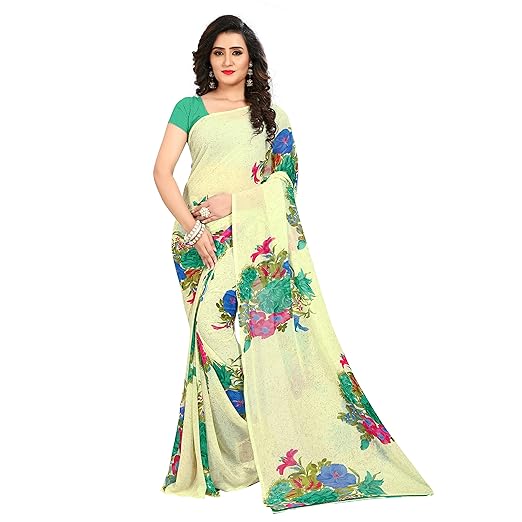 Anand Sarees georgette with Blouse Piece Saree (1434_3_ Multicoloured_ One size)