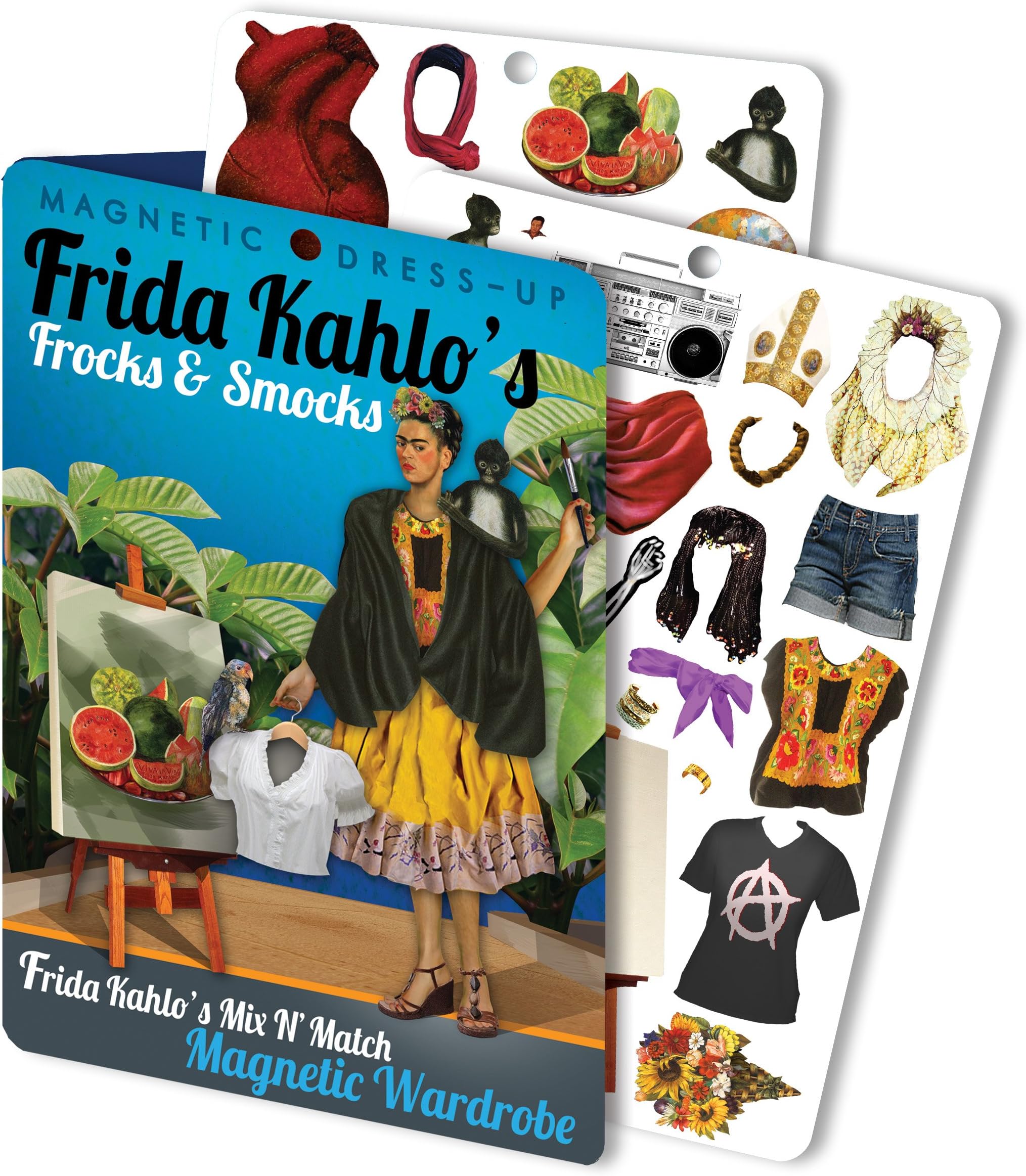 The Unemployed Philosophers Guild Frida's Frocks and Smocks - Frida Kahlo Magnetic Dress Up Doll Play Set