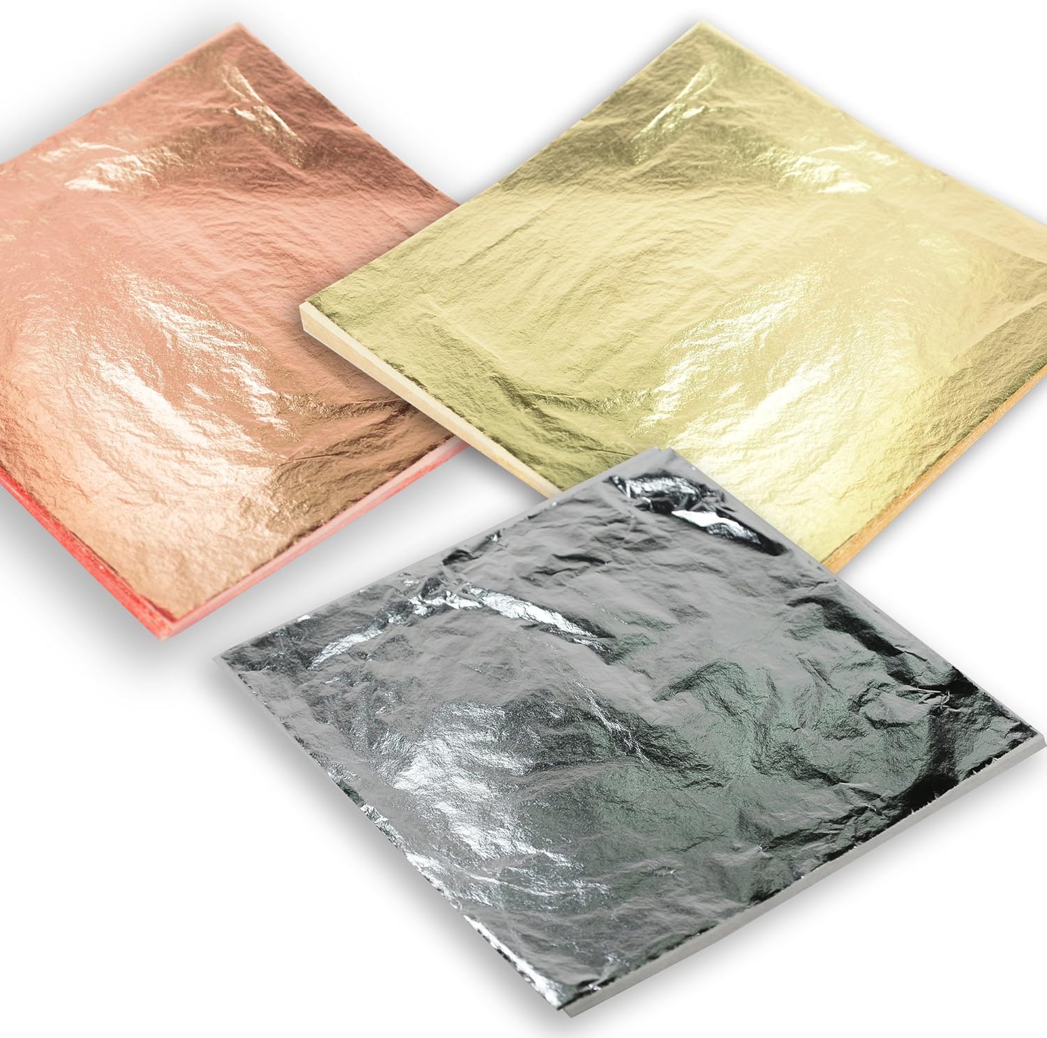 Crafts 100 Sheet Gold Silver Leaf Foil Sheets Gilding Sheet Art Craft