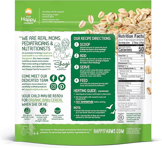 happy baby clearly crafted cereal