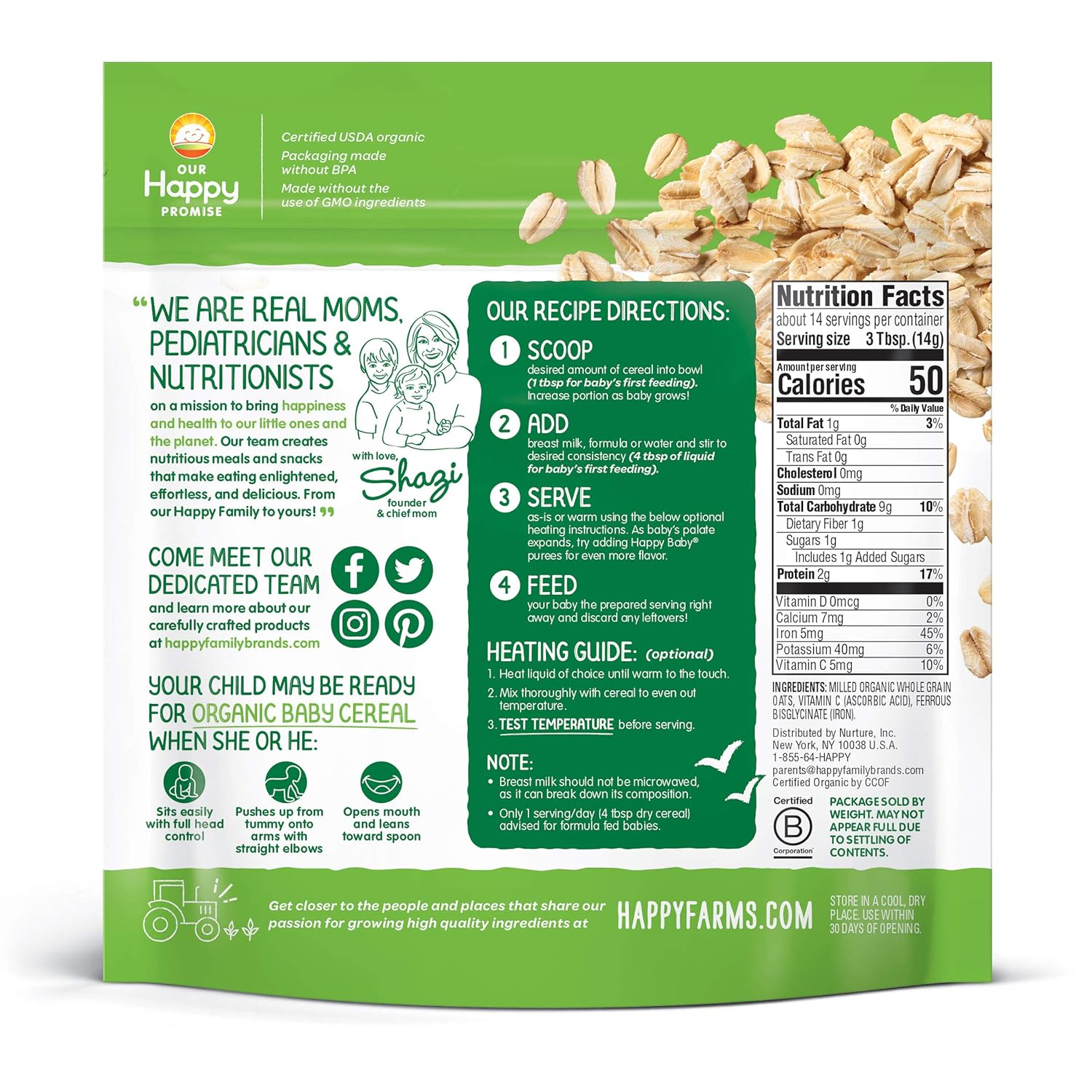 happy baby cereal canada