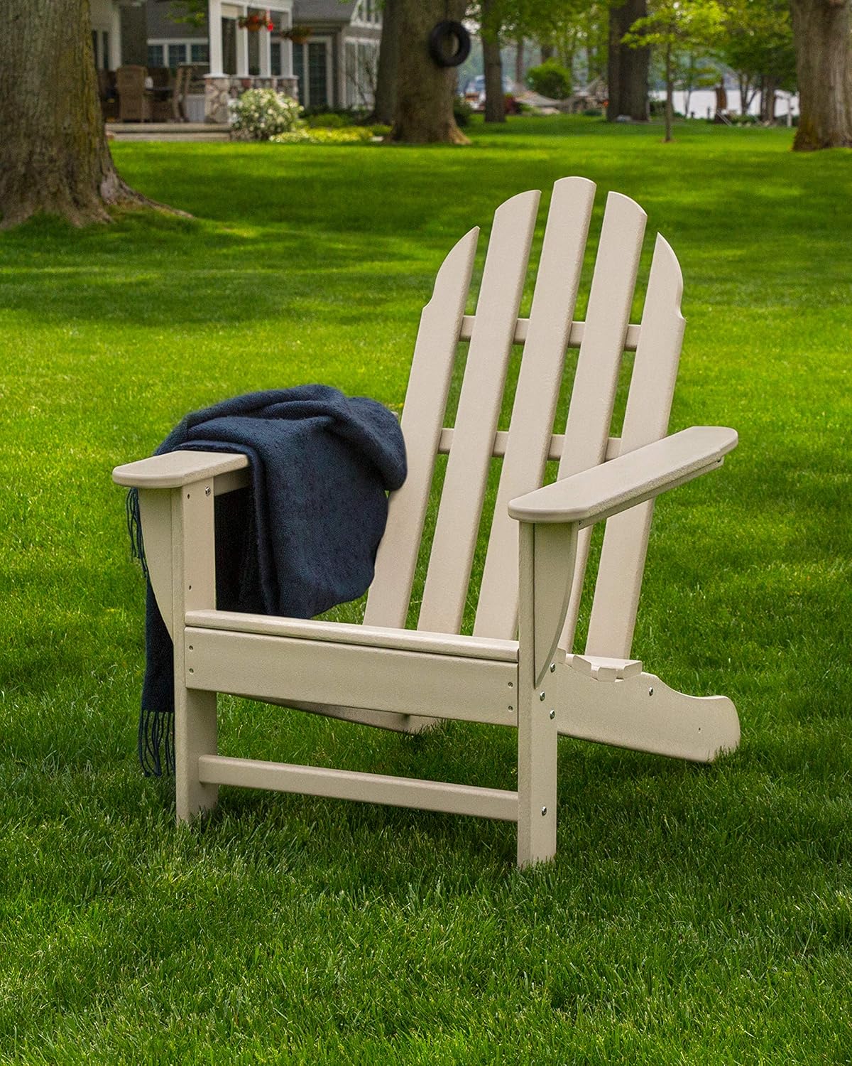 POLYWOOD AD4030WH Classic Outdoor Adirondack Chair, White : Garden & Outdoor