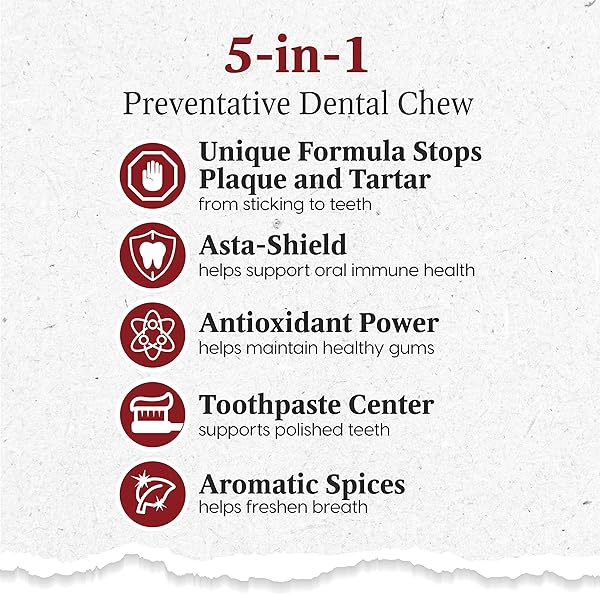 ARK NATURALS PROTECTION PLUS BRUSHLESS TOOTHPASTE FOR MEDIUM BREEDS, 18 OZ BAG, DOG DENTAL CHEW WITH TOOTHPASTE CENTER, PREVENT PLAQUE & TARTAR, FRESHEN BREATH
