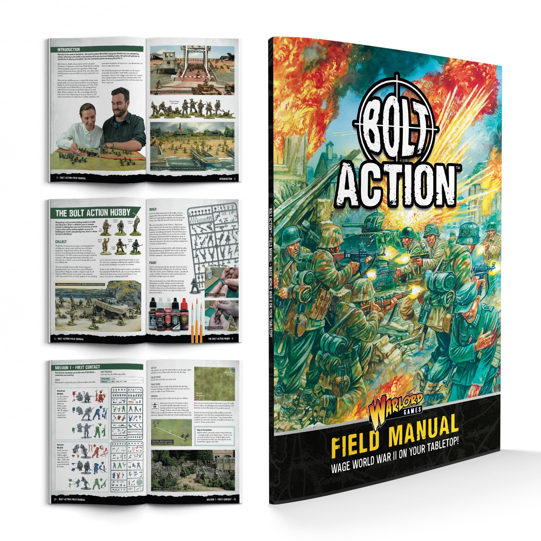 Bolt Action Starter Set - a 28mm World War 2 Strategy Tabletop Battle Game for 2 or More Players Using Miniatures by Warlord Games