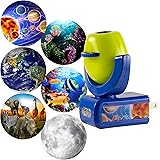 Projectables 13347 Six Image LED Plug-In Night Light, Green and Blue, Light Sensing, Auto On/Off, Projects Solar System, Eart
