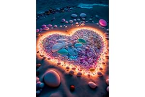 Lunyloer 5D Diamond Painting, Diamond Painting Kits for Adults, DIY Full Drill Diamond Dots Paintings Picture Arts Embroidery Craft Kits for Home Wall Art Decor 12 X 16 Inch (Stone Love)