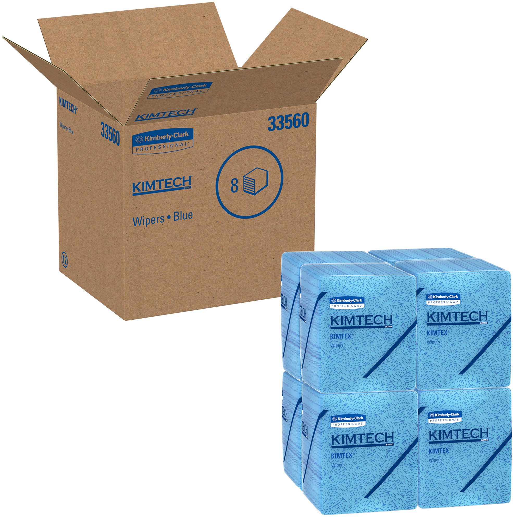 Kimtech Industrial Cleaning Wipes, Disposable, Low Lint Quarterfold